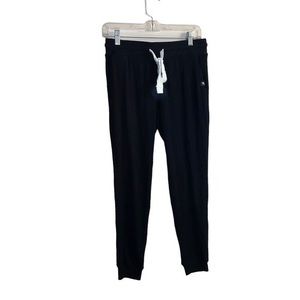 Glyder Black Track Joggers with White Drawstring